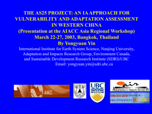 An integrated assessment approach for vulnerability and adaptation