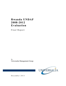 Rwanda UNDAF 2008-2012 Evaluation