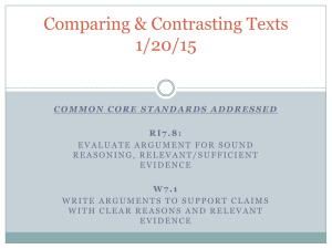Comparing Texts