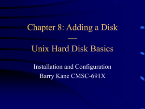 Unix Hard Disk Basics