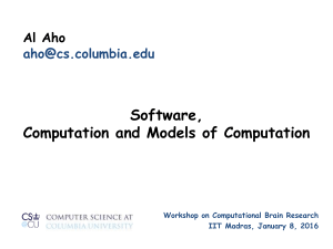 Software, Computation and Models of