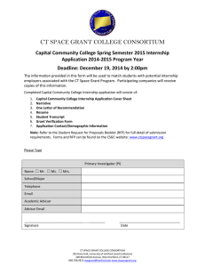 December 19, 2014 by 2:00pm - Connecticut Space Grant Consortium