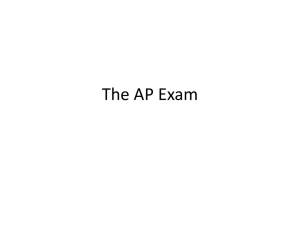 AP Exam Introduction