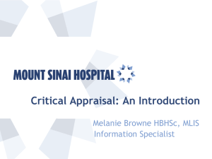 Critical Appraisal: An Introduction
