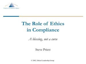 The Role of Ethics in Compliance