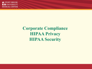 Corporate Compliance and HIPAA Training