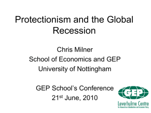 Protectionism and the Global Recession