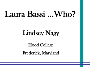 Laura Bassi ...Who