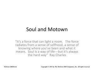 Soul and Motown - McGraw Hill Higher Education