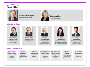 Organisational structure of the Home Office headquarters