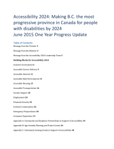 Accessibility 2024: Making BC the most progressive province