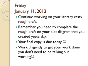 Writing a Literary Essay January 10, 2012.
