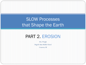 SLOW Processes that Shape the Earth Part 1
