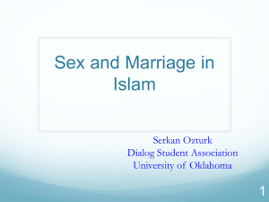 Sex and Marriage - University of Oklahoma