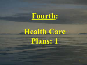 4) Health care plans 1