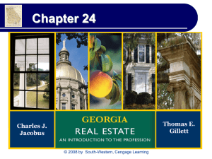 Georgia Real Estate - PowerPoint - Ch 24