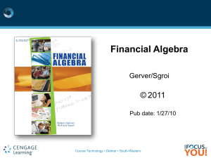 Financial Algebra - Cengage Learning