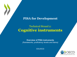 PISA for Development Technical Strand 2 Cognitive 27