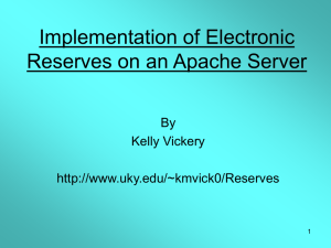Implementation of Electronic Reserves on an Apache Server