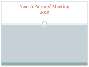 SATs Parents' Meeting