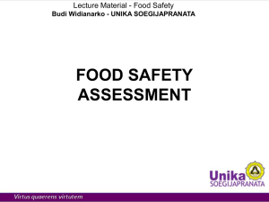 MICROBIAL FOOD SAFETY RISK ASSESSMENT