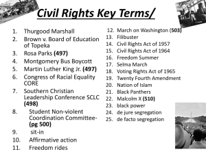 Beginning Civil Rights Movement Answers