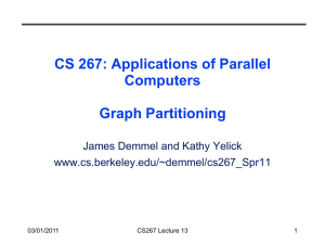 CS267: Graph Partitioning
