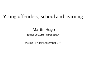 2. Young Offenders School and Learning.