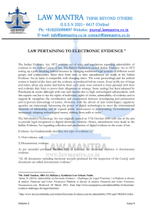 law pertaining to electronic evidence by mr. sahil tandon., bba ll.b