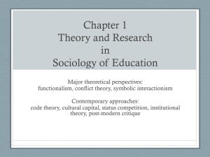 Sociology of Education [ppt]
