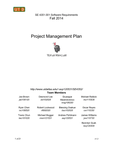 PROCESS - Project Management Plan