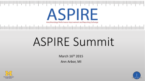 ASPIRE Summit - Anesthesiology Performance Improvement and