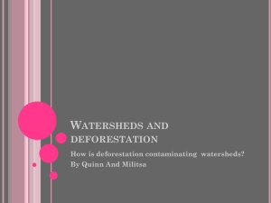 Watersheds and deforestation - FrenchAmericanInternatlSchool
