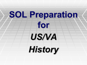 SOL Preparation USVA History 2014