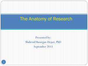 The Anatomy of Research