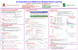 An Extended Level Method for Multiple Kernel Learning Zenglin Xu