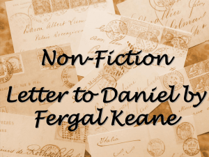 "Letter to Daniel" by Fergal Keane is a non