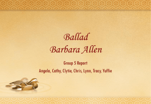 Ballad: Barbara Allen
