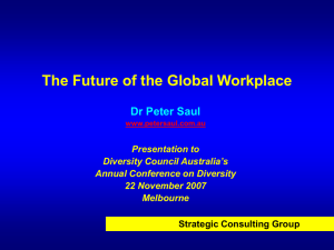 The Global Workforce – Today and Tomorrow