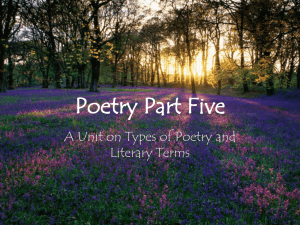 Poetry Part Five - Back to Main Page