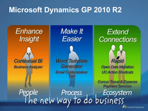 Microsoft Dynamics GP 2010 R2