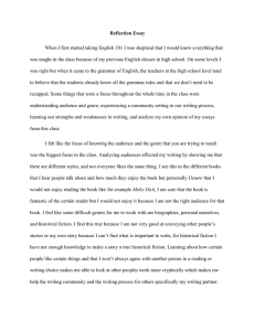 Eng 101 reflection essay