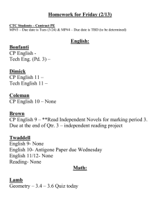 CP English 10 – None