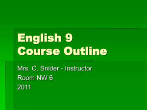 English 9 Course Outline