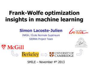 Frank-Wolfe optimization insights in machine learning Simon