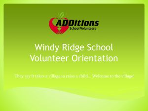 Volunteer Orientation Slideshow 2015-2016