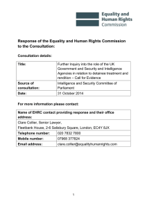 EHRC Consultation Response - Equality and Human Rights