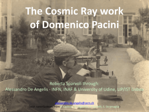 The Cosmic Ray work of Domenico Pacini