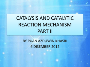 catalysis and catalytic reactors (part ii)