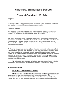 Pinecrest code of conduct 2013-14